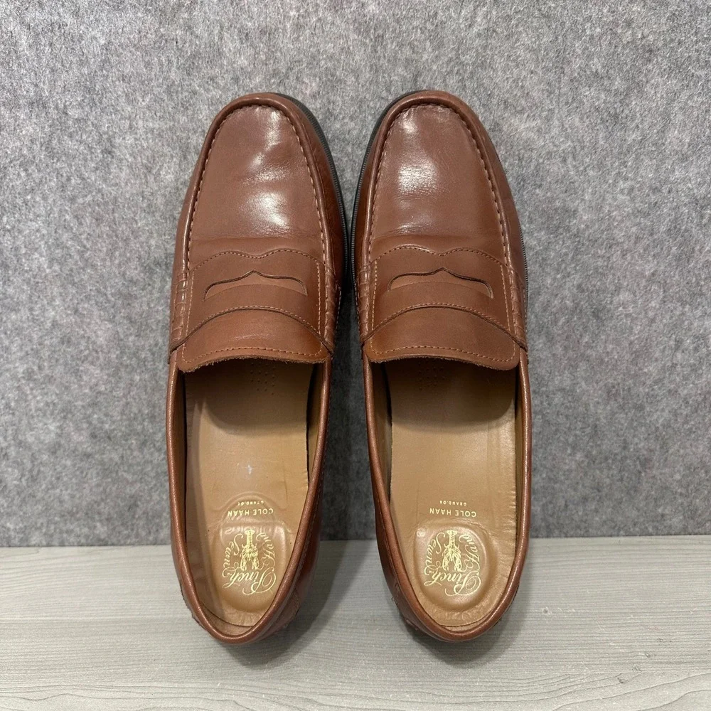 Cole Haan Penny Loafers Mens 13‎ Brown Pinch Friday Grand Leather C23845 Shoes